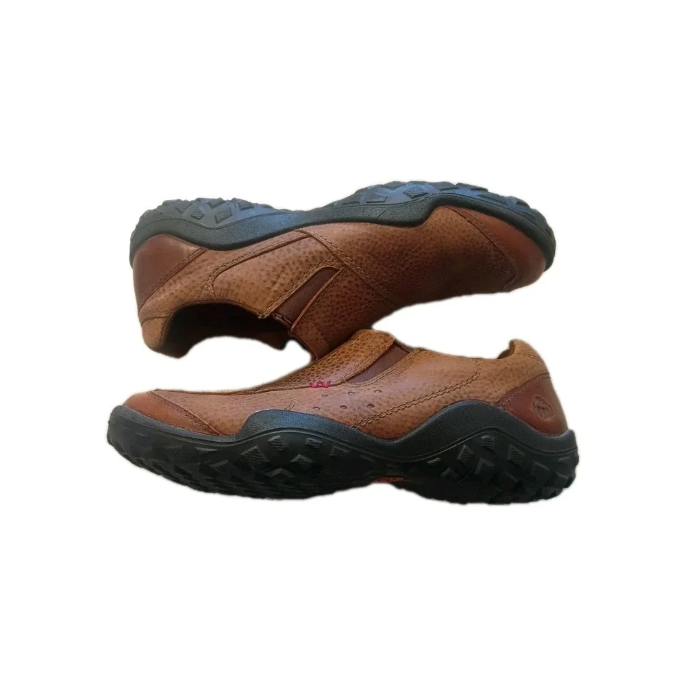 Wolverine MX Ortholite Brown Leather Slip On  Mens Size-9.5 Waterproof Rugged